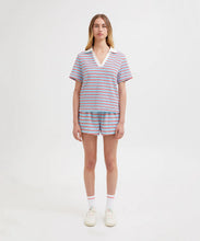 Terry Polo Blue/Red Stripe