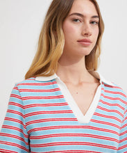 Terry Polo Blue/Red Stripe