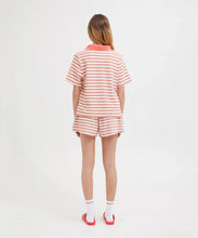 Terry Polo  - Coral/White Stripe