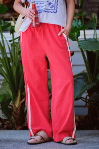 Relaxed Drawstring Pant - Heritage Red