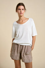 Scoop Spring Neck Tee - White