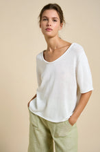 Scoop Spring Neck Tee - White