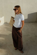 Bella Barrel Pant - Choc