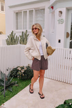 Mila Short - Textured Chocolate Check