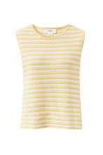 Margot Mesh Knit - Butter Milk Fine Stripe