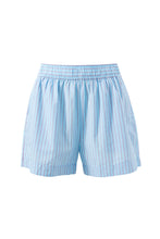 Mila Short - Fresh Blue / Red Mini Stripe