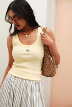 Zoe Contour Rib Scoop Tank - Butter