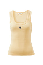 Zoe Contour Rib Scoop Tank - Butter
