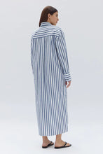 Marie Poplin Shirt Dress - Royal Stripe