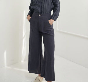 Jude Linen Pant - Navy