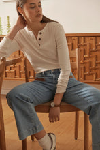 Freya Jean Leather Pocket - 70's Blue