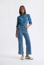 Freya Jean Leather Pocket - 70's Blue