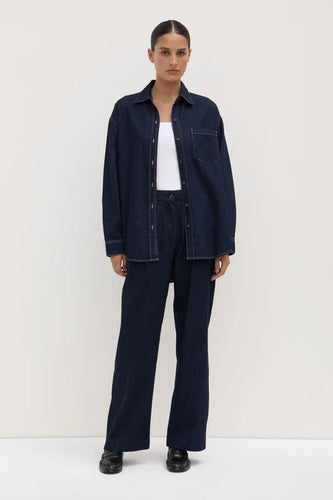 Kiera Recycled Denim Long Sleeve Shirt Deep Indigo