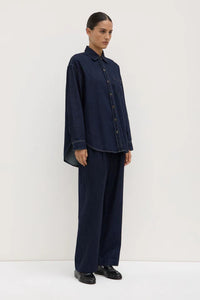 Kiera Recycled Denim Long Sleeve Shirt Deep Indigo