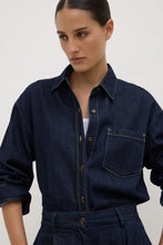 Kiera Recycled Denim Long Sleeve Shirt Deep Indigo