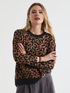 Leopard Crew - Charcoal