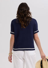 Textured S/S Cardi - Marine