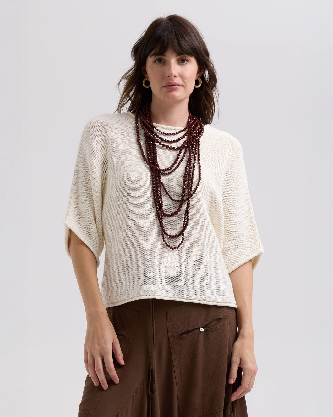Textured Jumper - White