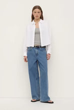 Lilah linen boxy white shirt