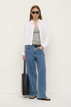 Lilah linen boxy white shirt
