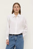 Lilah linen boxy white shirt