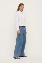 Lilah linen boxy white shirt
