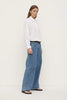 Lilah linen boxy white shirt
