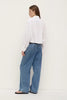 Lilah linen boxy white shirt
