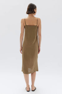 Linen Slip Dress - Pea