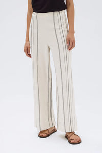 Matera Stripe Pant - Cream/Black