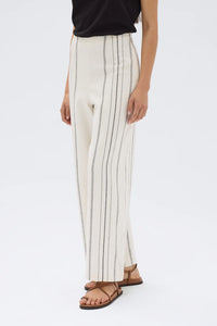 Matera Stripe Pant - Cream/Black