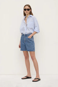 Mid Rise Vintage Denim Short - Dark Stone