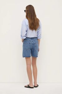 Mid Rise Vintage Denim Short - Dark Stone