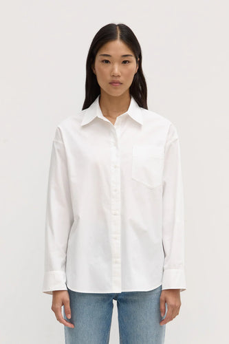 Molly Poplin Long Sleeve Shirt - White