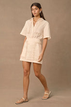 Ora Shirt Dress- Cream and Biscuit