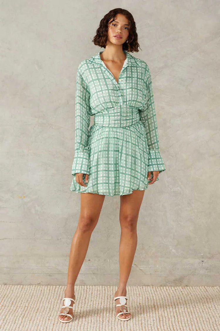 Seaside Check Mini Dress