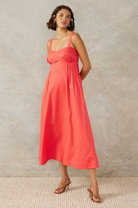 Sunlight Midi Dress - Hibiscus Pink