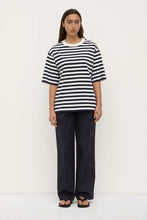 Monte Stripe Cotton Short Sleeve Tee - Navy/White Stripe