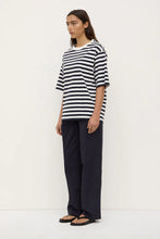 Monte Stripe Cotton Short Sleeve Tee - Navy/White Stripe