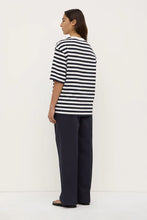 Monte Stripe Cotton Short Sleeve Tee - Navy/White Stripe