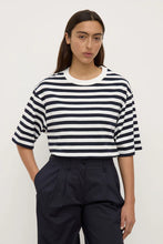 Monte Stripe Cotton Short Sleeve Tee - Navy/White Stripe