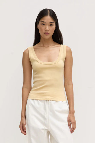 Paulina Scoop Tank - Chamomile