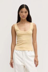 Paulina Scoop Tank - Chamomile