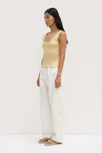 Paulina Scoop Tank - Chamomile