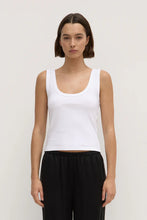 Paulina Scoop Tank - White