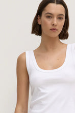 Paulina Scoop Tank - White