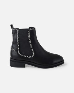 Cinda Leather Boot - Black