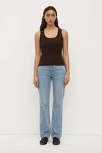 Robyn Scoop Neck Rib Tank - Ganache