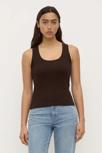 Robyn Scoop Neck Rib Tank - Ganache