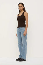 Robyn Scoop Neck Rib Tank - Ganache